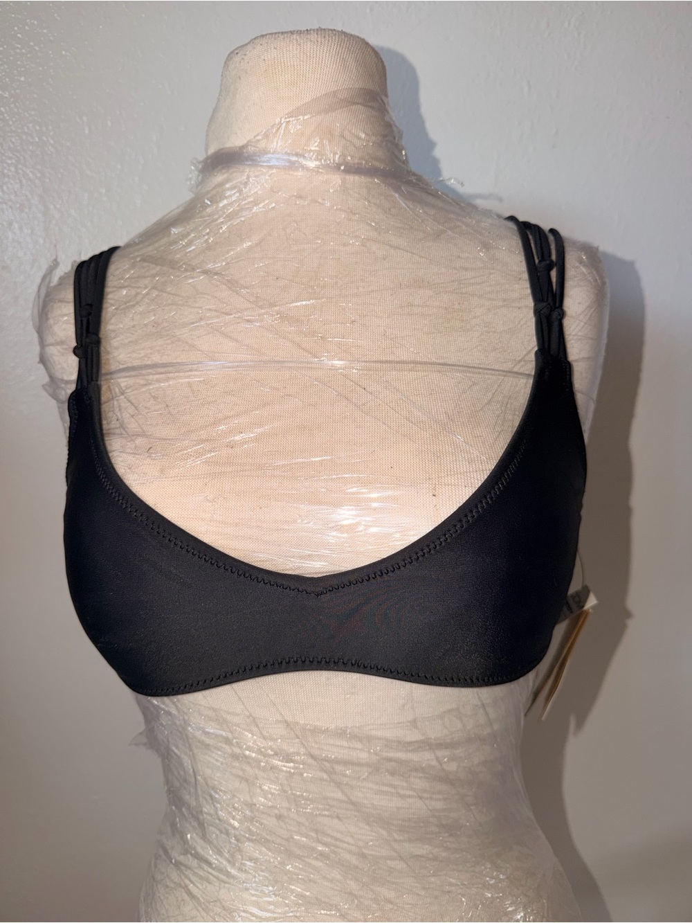 Volcom Black Seamless Scoop Bralette with Double-Strap Shoulders